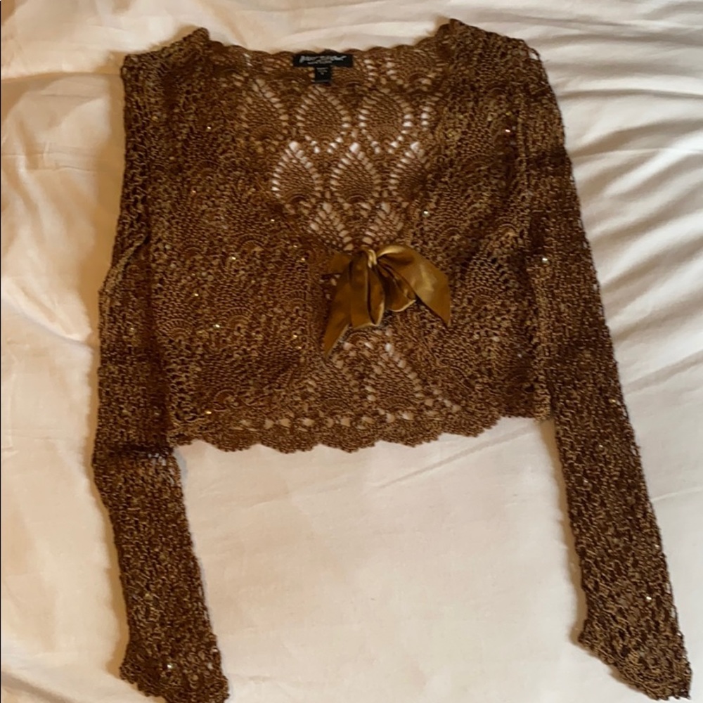 Betsy Johnson crochet sweater